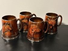 Vintage SylvaC Staffordshire England Tankard Stein Mug Lot x4