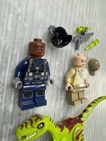 LEGO Jurassic Park MINIFIGURE LOT Coelophysis 30320 ACU Pilot Guard 75928 Ken