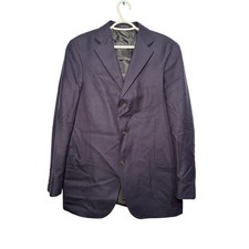 Lands End navy wool mens blazer suit coat 40 regular sophisticated career office