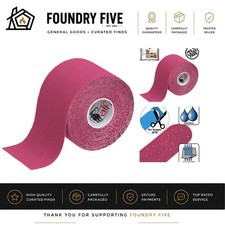 Elastic Strapping Kinesiology Tape 5m x 5cm in Pink - Perfect Grip & Durability 2.40 per metre