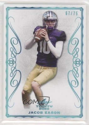 2020 Leaf Trinity Platinum 67/75 Jacob Eason #08 Rookie RC y0i
