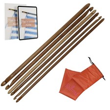 KnitPal 14" 35cm Double Ended Tunisian Afghan Crochet Hooks Set - 6 US Sizes