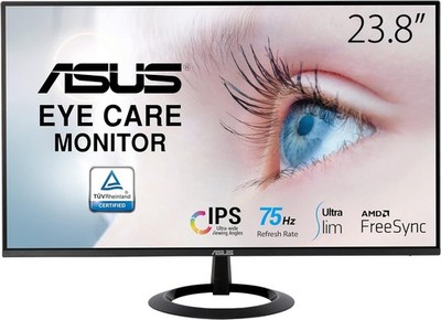 ASUS VZ24EHE Monitor 23.8'' FHD 1920x1080 VGA HDMI AMD FreeSync 75Hz Eye Care