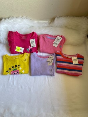Epic Threads Little Girls Set of 5 Tees Size 2T Different Styles NWT.