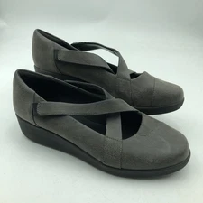 Easy Street Comfort Wedge Shoes Women Size 10 Gray