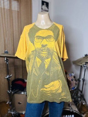 VNTG OBEY X GLEN E. FRIEDMAN  DR. CORNEL WEST  SIZE XL ART TEE FULL PRINT RARE