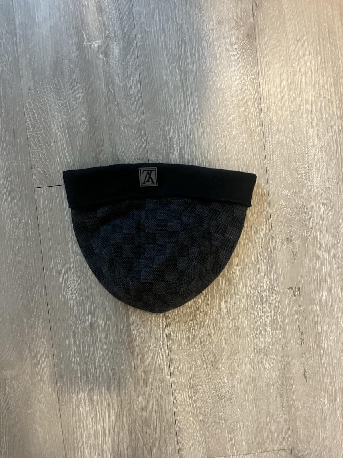 Wool Petit Damier Graphite Beanie Bonnet Hat