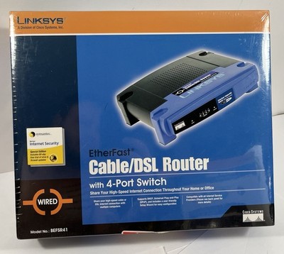 Linksys BEFSR41 Cable/DSL Router with 4-Port Switch   Brand New - Fast Shipping!