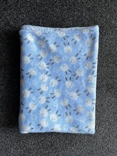 Special Delivery Bunny Head Bunnies Stars Blue Fleece Blanket Home Bargains