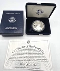 2002 W  American Eagle Proof Silver Coin  Plus Box and COA