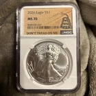 2026 $1 AMERICAN SILVER EAGLE NGC MS70 DON'T TREAD ON ME GADSDEN FLAG LABEL