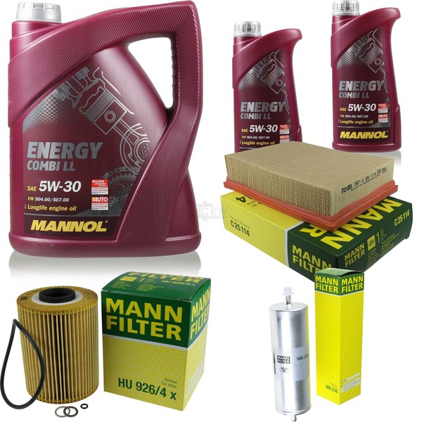 MANN-FILTER Inspektionspaket 7L Mannol Energy Combi Ll 5W-30 FüR Bmw 3Er Coupe-image