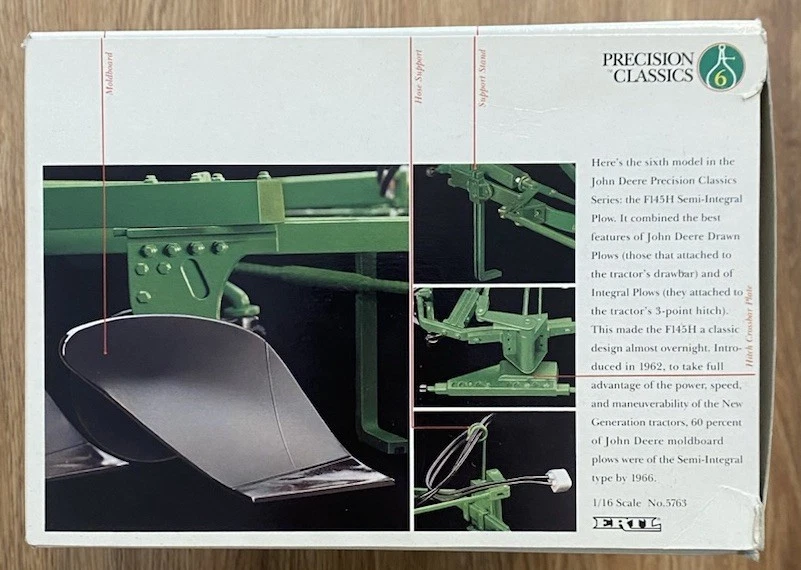 ERTL~JOHN DEERE~#6 PRECISION CLASSIC~ F145H 5-Bottom Moldboard Plow 1/16 Scale! - Image 3 of 4