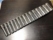 Snap-on 1/2" Drive 12-Point SAE Deep Socket 15Pc Set [Used]