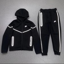 New Tech Fleece Tracksuit Black Men's Hoodie  Pants Set Replica