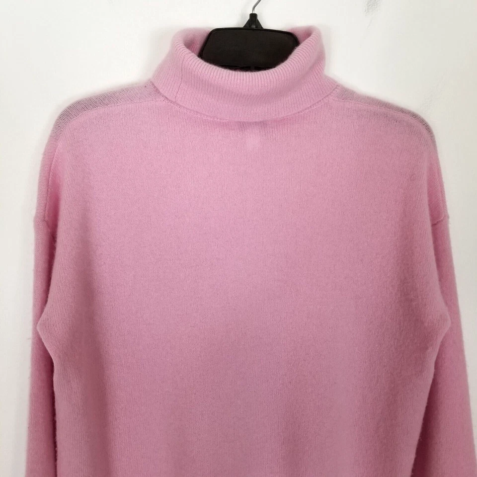 Suéter Pullover Nordstrom Mujer Cachemira Cuello Alto Talla M Rosa Suave Acogedor Foto 2 de 4