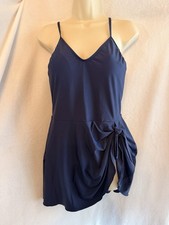 NWT Shekini Women  s 1 PC Navy Blue Swimsuit. St53