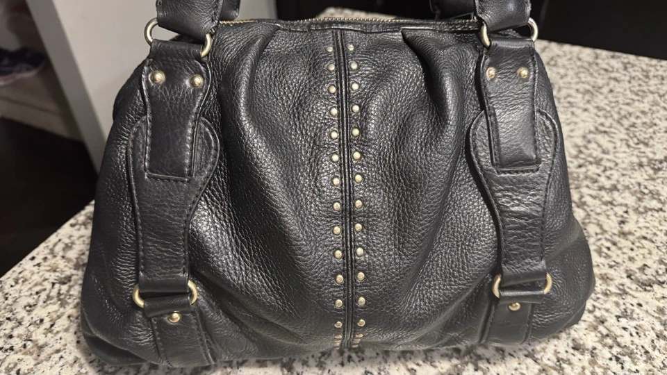 Сумка Michael Michael Kors черная кожаная с заклепками Bedford - Изображение 3 из 4