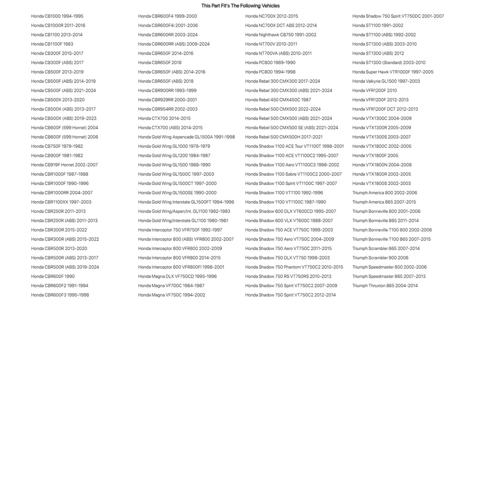 Kit de cojinetes de vástago de dirección Tusk para HONDA Interceptor 800 VFR800FI 1998-2001 Foto 3 de 4