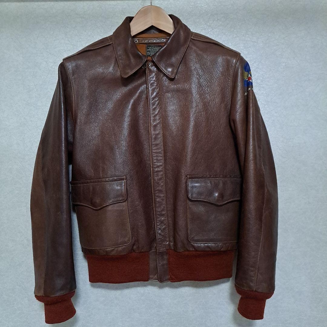 Buzz Ricksons Leather A2 Bomber Jacket Pinup Girl… - image 1