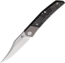 CMB Made Knives Zetsu Titanium Carbon Fiber Black Folding Pocket Knife - CMB09S