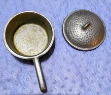 Rare Vintage Hammered Aluminum Miniature Toy Pot/Pan With Handle