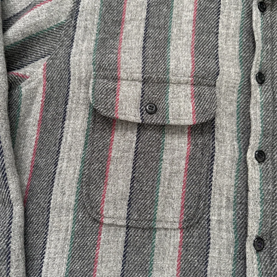 Vintage Fieldmaster Shirt Mens Large Wool Blend Striped Button Up Outdoors 90s - Image 3 of 4