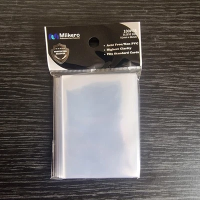 MLIKERO 100-1000 Card Sleeves, Clear Penny Sleeves -Trading Cards, Pokemon Yugioh, Magic