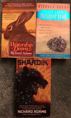 Richard Adams, lot of 3, Watership Down, Tales from Watership Down & Shardik