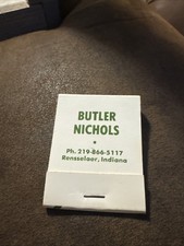 Vintage John Deere Matchbook Butler Nichols Rensselaer Indiana