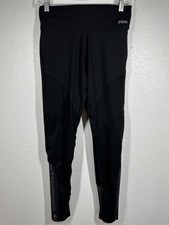 Victoria's Secret Pink Ultimate Leggings Womens Small Black Mesh Panel Yoga Gym