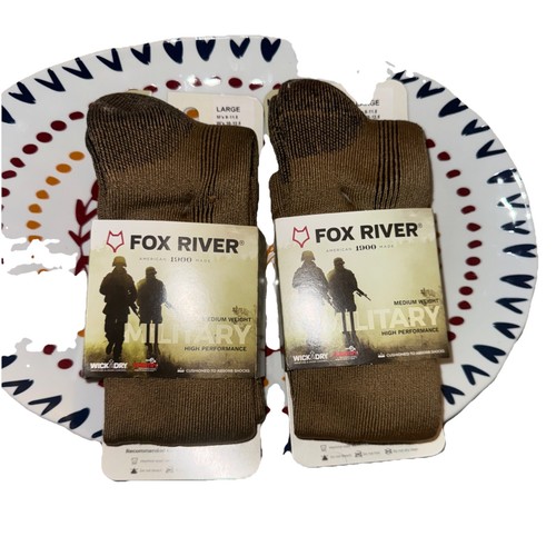 Fox River 6074 Unisex Midweight Military Socks Mens Size 9 - 11.5 Coyote Lot 2 - Picture 2 of 8