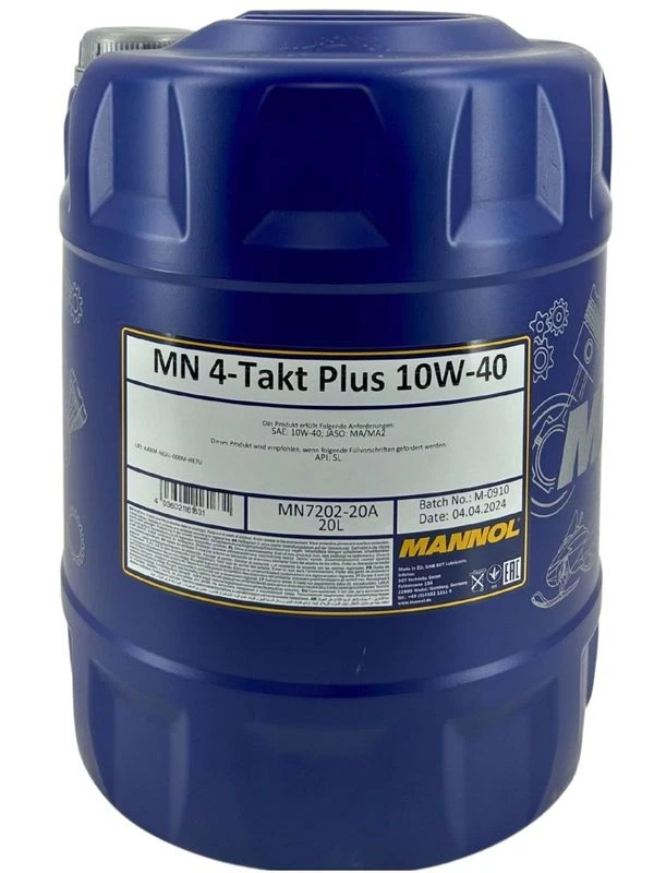 1x Mannol 4-Takt Plus 10W-40 20 Liter