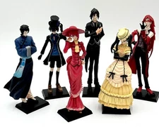 Black Butler Trading Arts Figure Set / Lot of 6 with Stands - No Cane