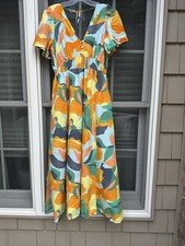 Anthropologie Abel The Label Bohemian milkmaid farm rio Dress Medium