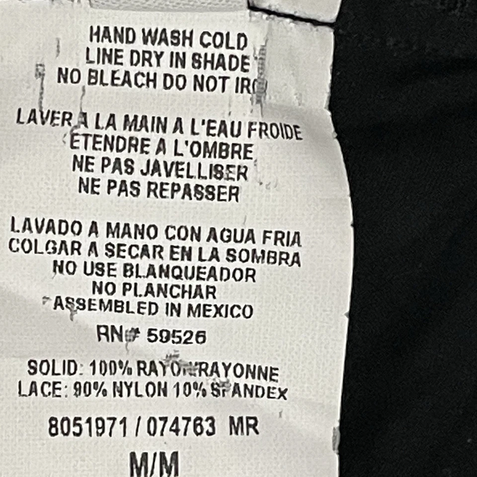 BECCA Black Strapless Wide Leg Lace Lightweight Jumper Pockets Size Medium M - Imagem 4 de 4