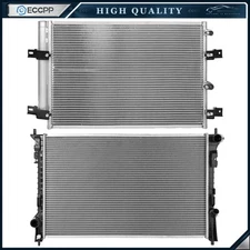 Aluminum Radiator & AC Condenser Cooling Kit For 2007-2012 Ford Edge Lincoln MKX