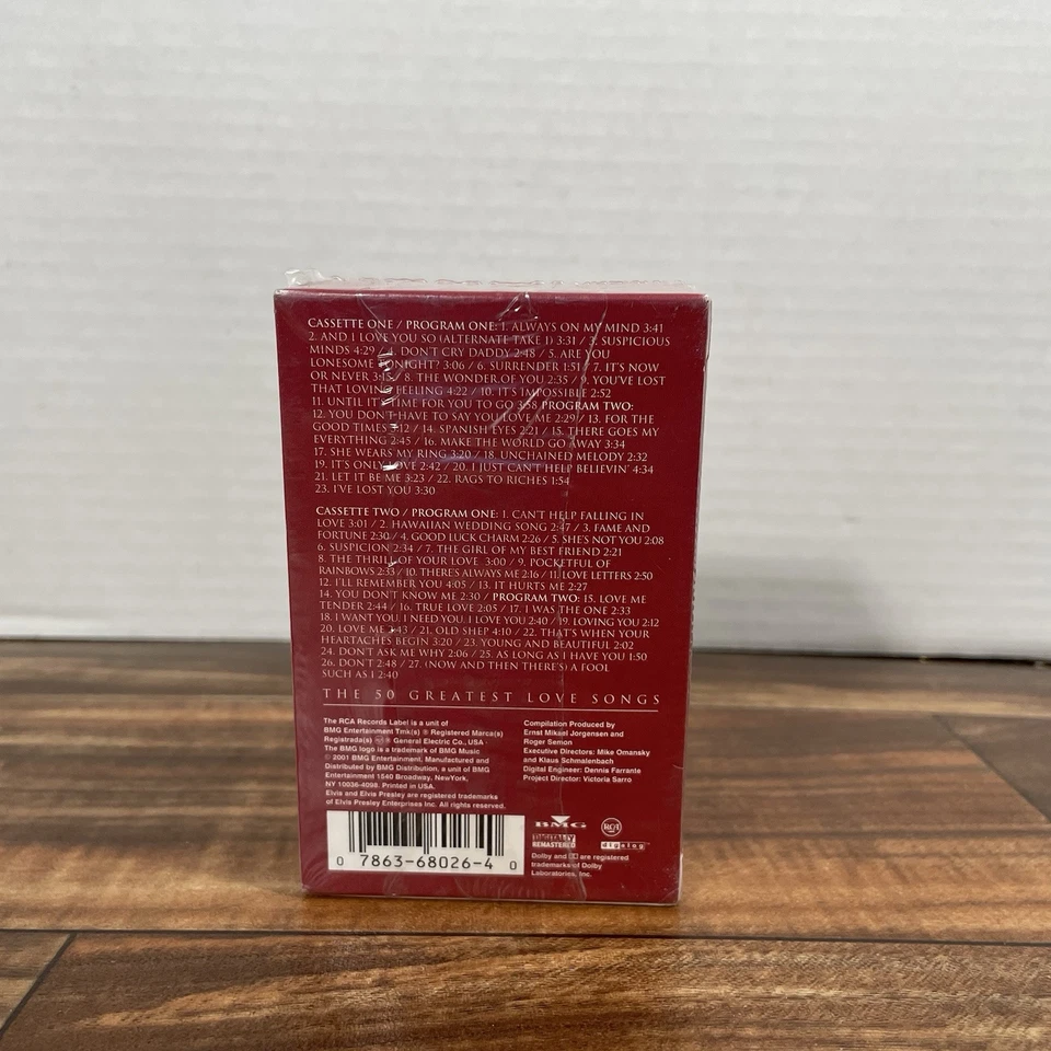 Elvis - The 50 Greatest Love Songs BMG 2002 2x Cassette Box Set Sealed Rare - Image 2 of 4