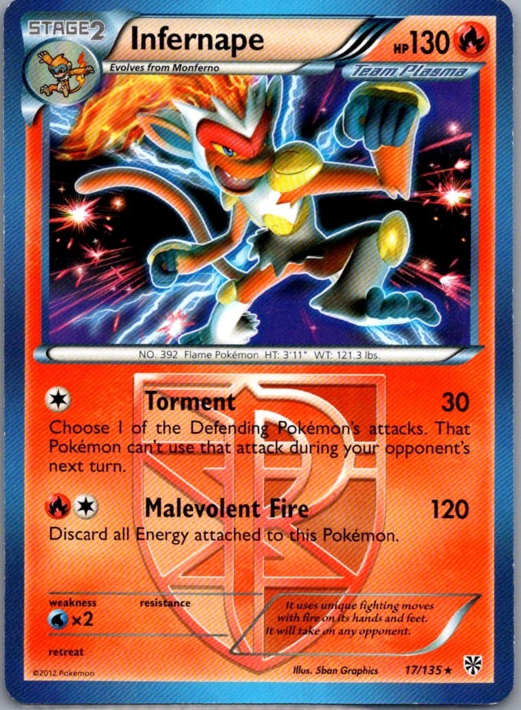 Pokémon TCG Infernape Base Blue Shield 17/135