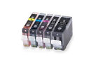 5Pk Ink For Canon Pgi5Bk Cli8 Bk/C/M/Y Pixma Mp500 Mp610 Mp800 Mx700 Mx850 Mp970