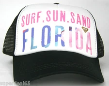 Roxy Snapback Cap Surf Sun Sand Florida Roxy Roxy Hat Beach Surf Roxy Trucker 