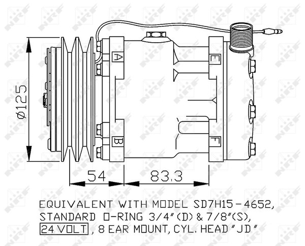 Kompressor Passend FüR Agco/Case Ih/Komatsu/Jcb - Nrf 32873-image