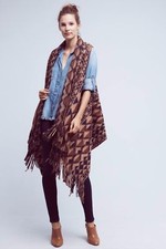 Anthropologie Canton Fringe Vest By Plenty By Tracy Reese M/l And S/xs Nwt