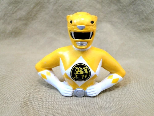 Vintage 1995 Power Rangers: PVC Yellow Ranger Pencil/Pen Topper