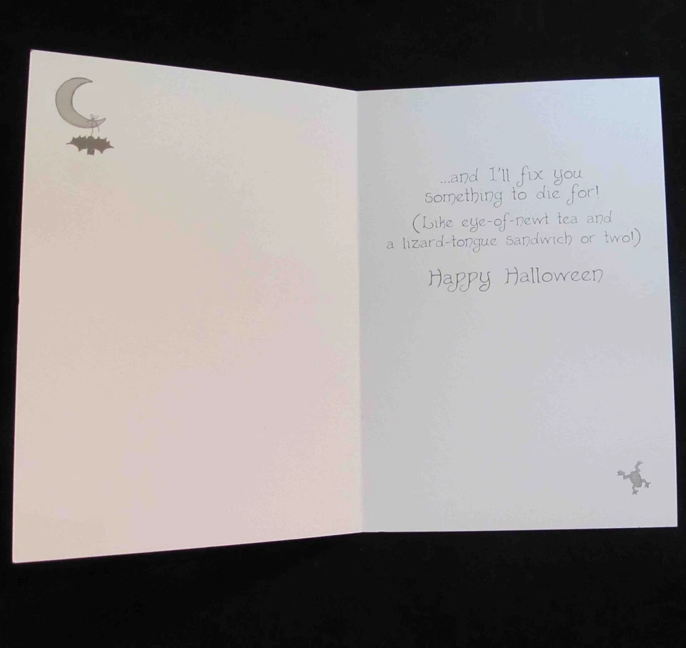 Leanin Tree Halloween Greeting Card Witch Pumpkin Moon Multi Color HW12 - Image 2 of 2