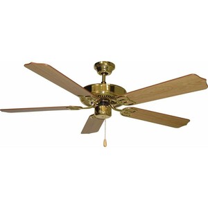 Volume Lighting Minster Polished Brass Ceiling Fan Polished Brass