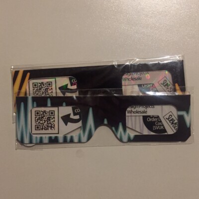  Rave Party Karton Papier Beugungsbrille x50 psychedelische visuelle Illusion