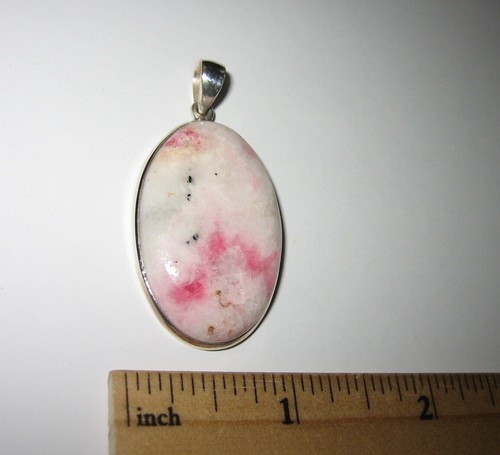 34x23mm ¡RARO! COLGANTE PLATA MINERAL DE PIEDRA TUGTUPITA NATURAL PULIDA ~ 10.1g *A - Imagen 5 de 12