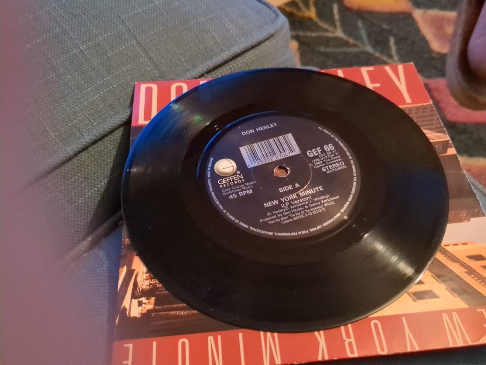 Don Henley New York Minute 7" vinyl single 1989 Geffen Records GEF66 eBay