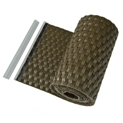 Strisce oscuranti rattan pannello recinzione HaGa® marrone chiaro 255 cm x 19 cm